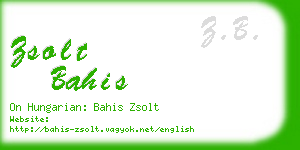 zsolt bahis business card